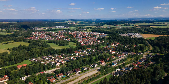 Luftaufnahme Gemeinde Aitrach